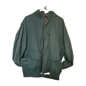 Vintage 90s Cal Craft Olive Green Utility Jacket 2XL Nylon Workwear Windbreaker